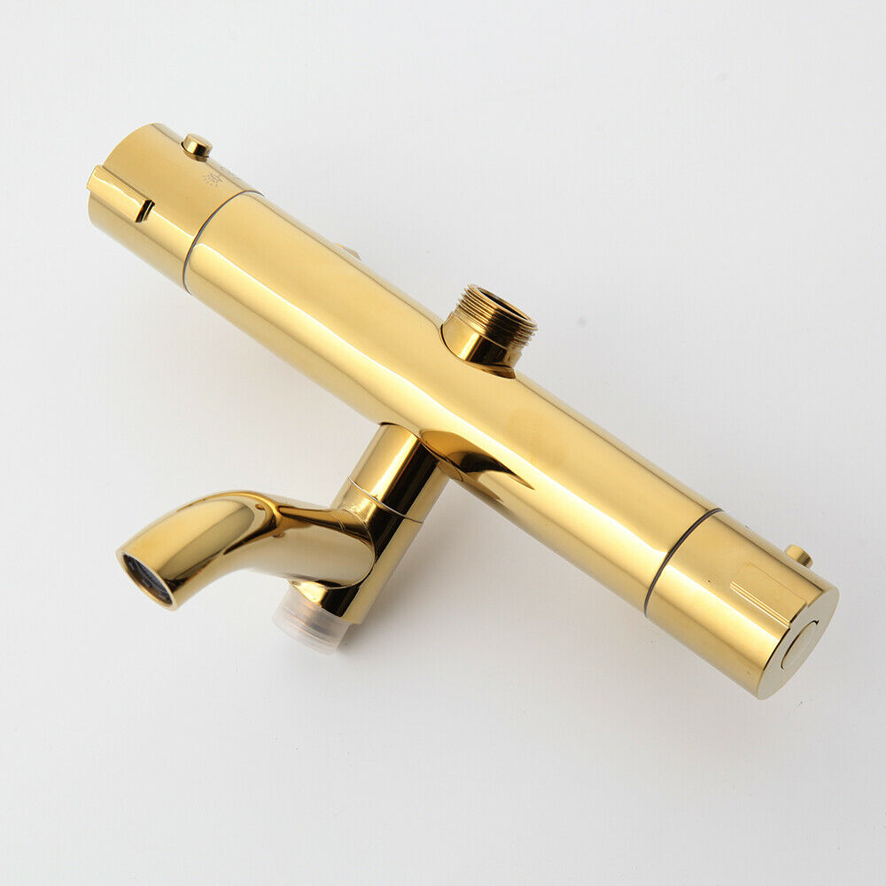 Luxe gouden thermostatische regendouche
