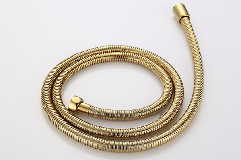 Golden surface-mounted shower