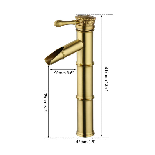 High brushed gold faucet