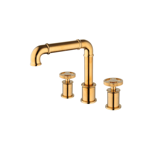 Goldfarbene Industrie-Mischbatterie