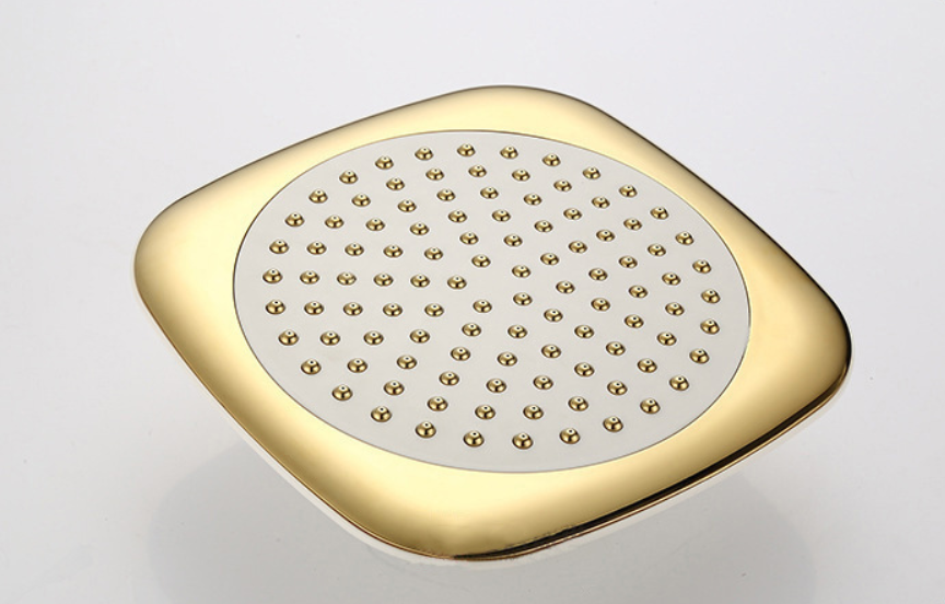 Golden surface-mounted shower