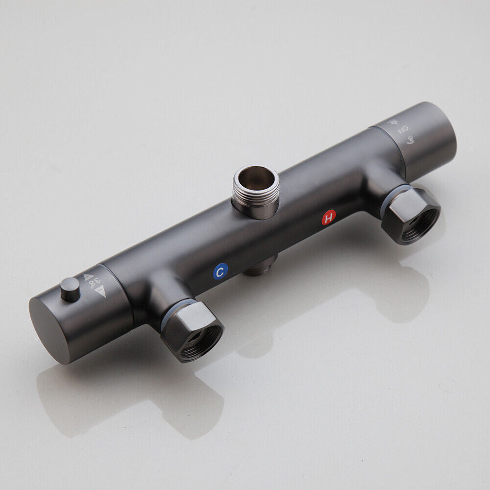 gun metal thermostatische douchekraan