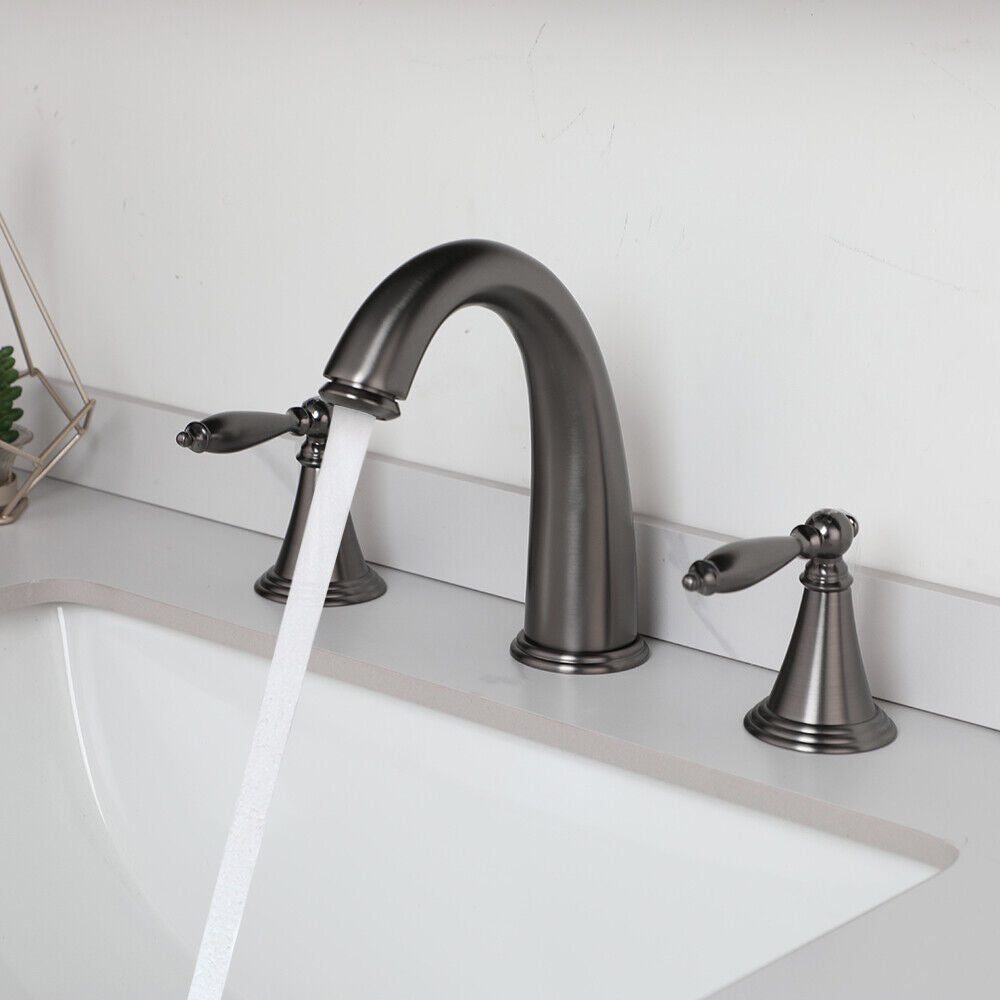3-Piece Gun Metal Basin Faucet