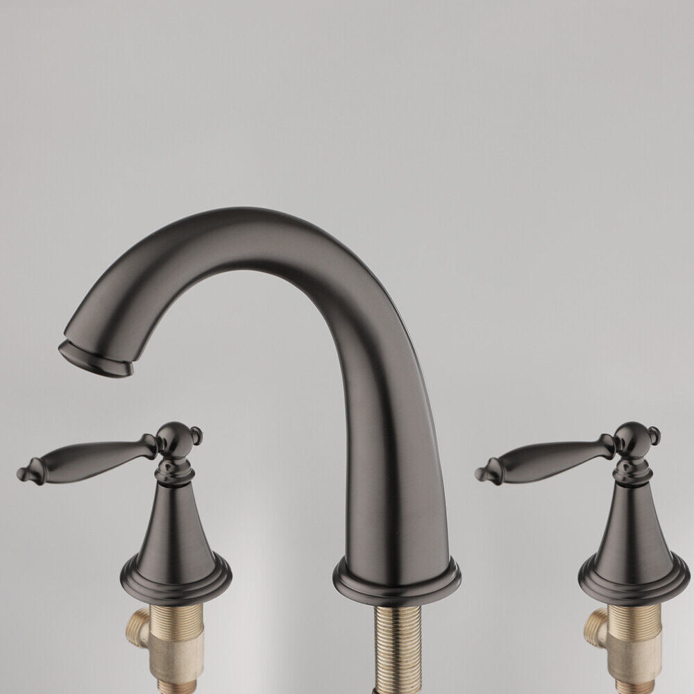 3-Piece Gun Metal Basin Faucet