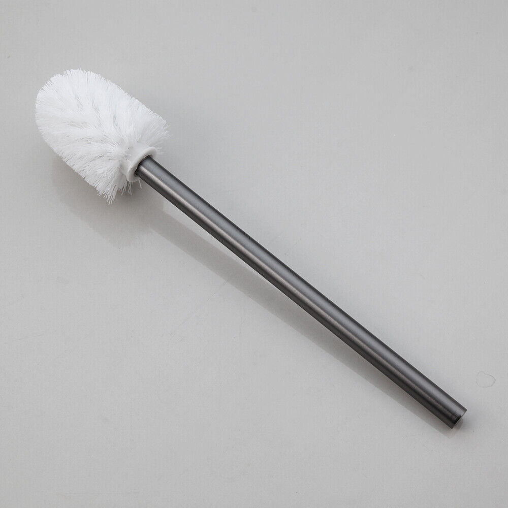Gun metal toilet brush wall mount