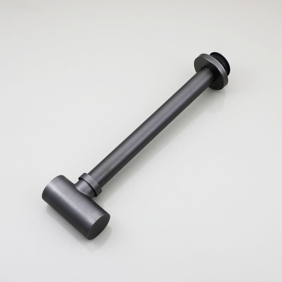Modern gun metal siphon with pop-up click drain