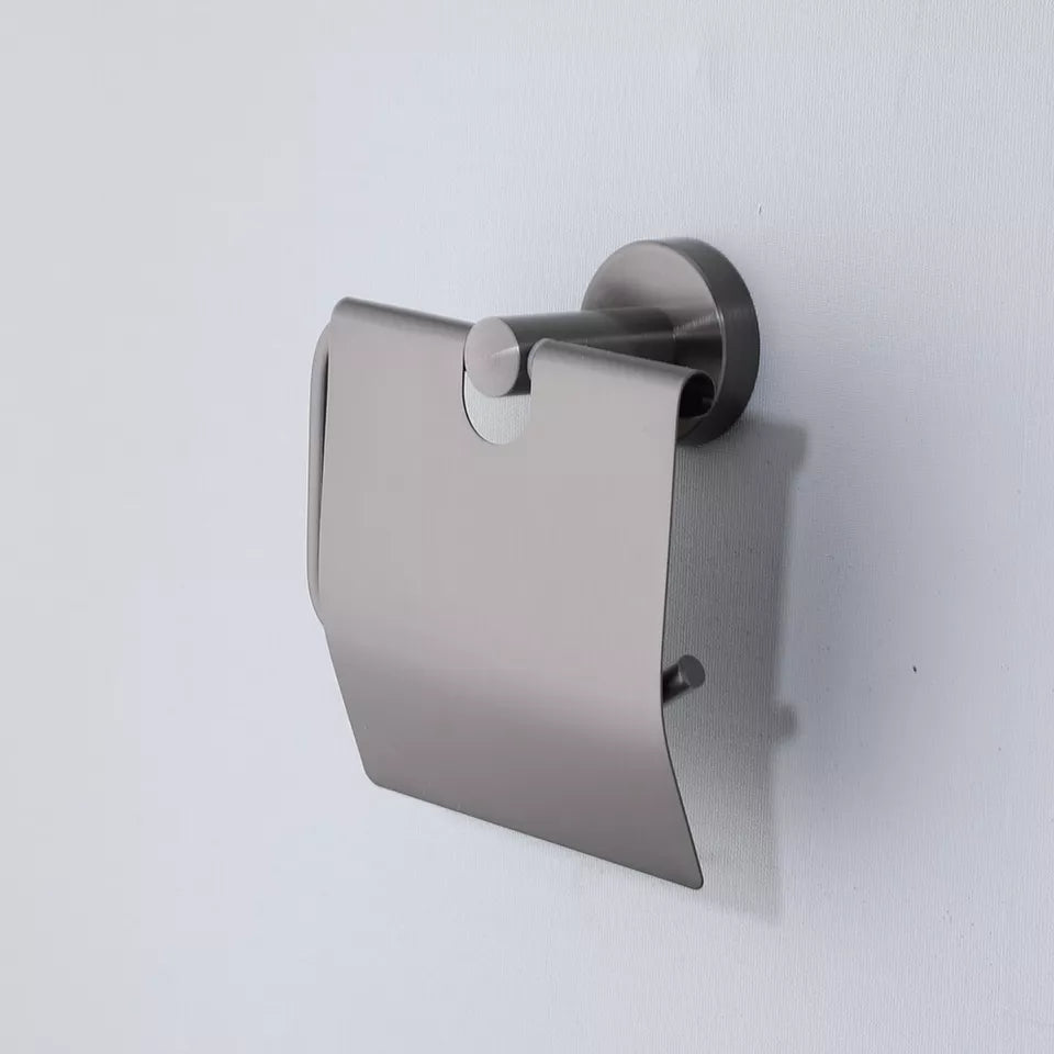 Moderne RVS WC-Rolhouder met Gun Metal Afwerking