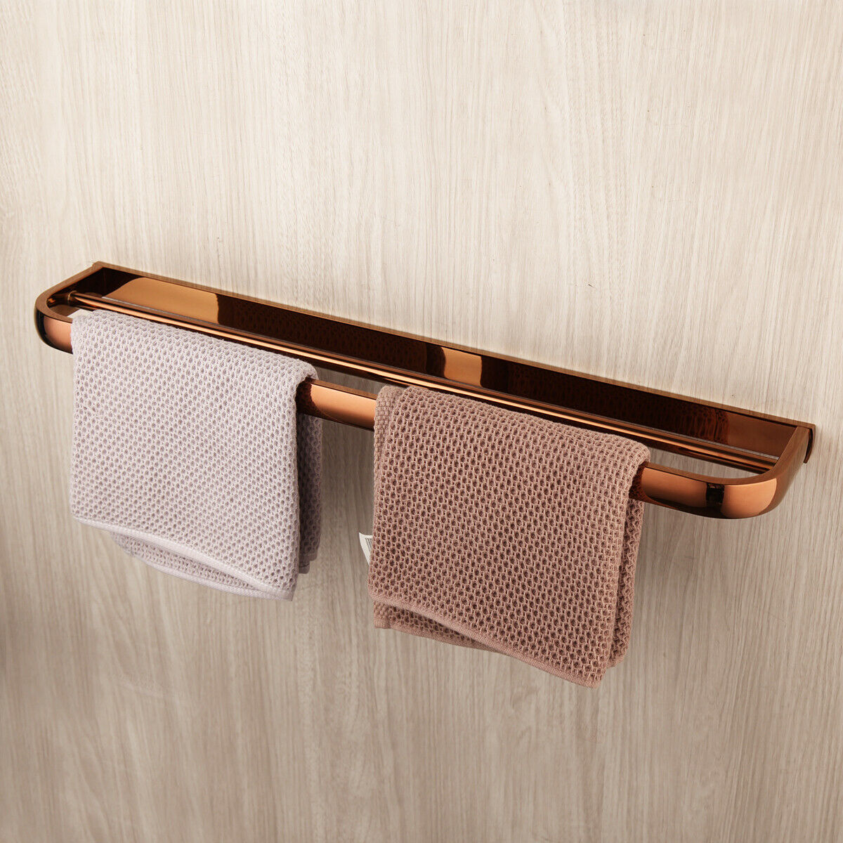 Beautiful rose gold towel rack