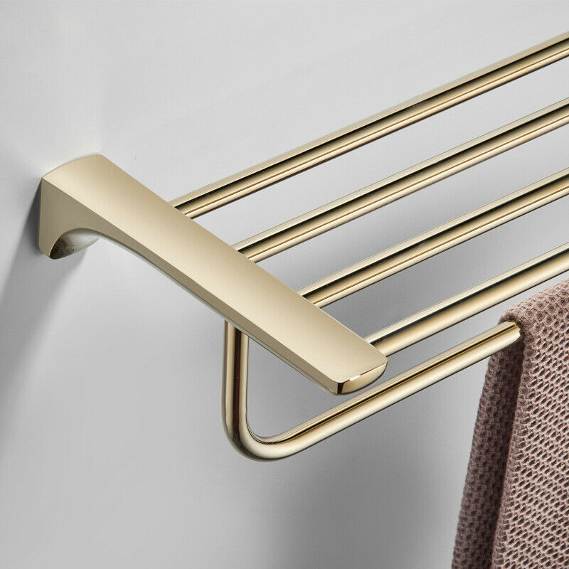 Goldfarbenes Badezimmerregal