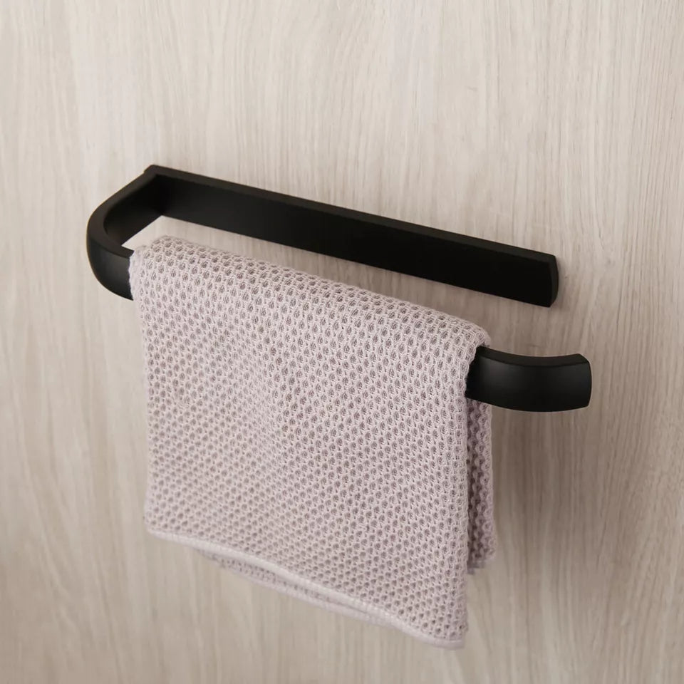 Schwarzer Handtuchhalter für Bad oder WC