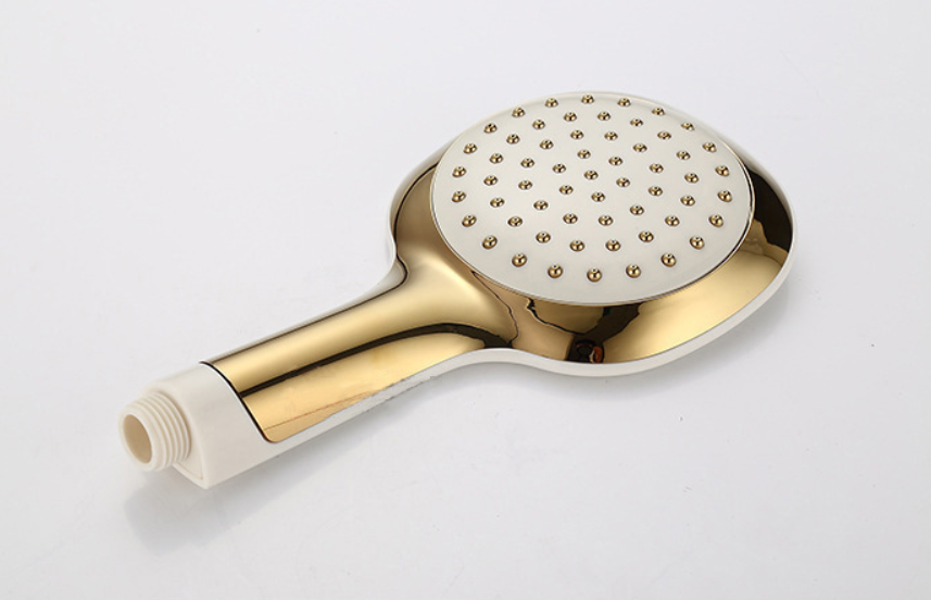 Golden surface-mounted shower