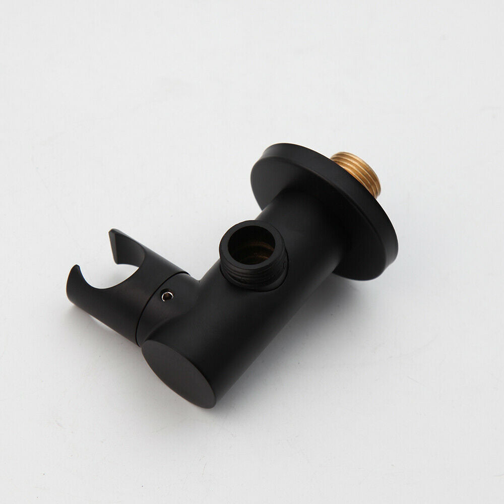 Black rain shower ceiling connection