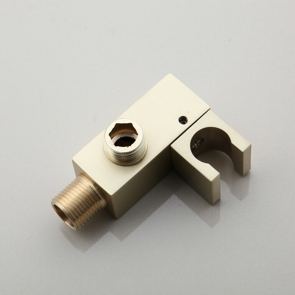 Brushed gold built-in shower