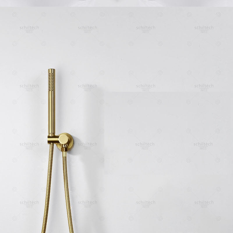Matte gold built-in tap
