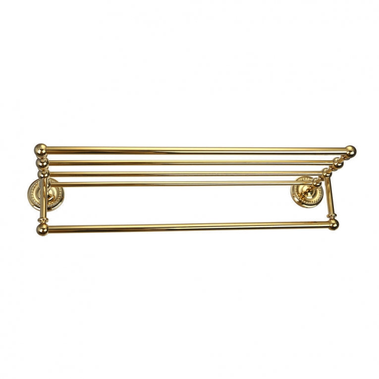 Gold-colored towel rack
