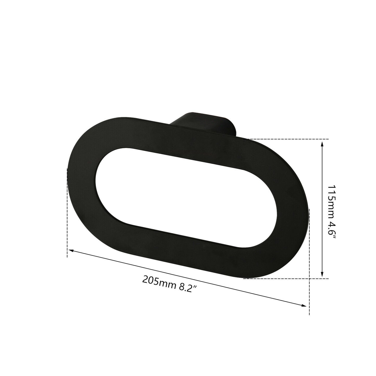 Modern towel ring black