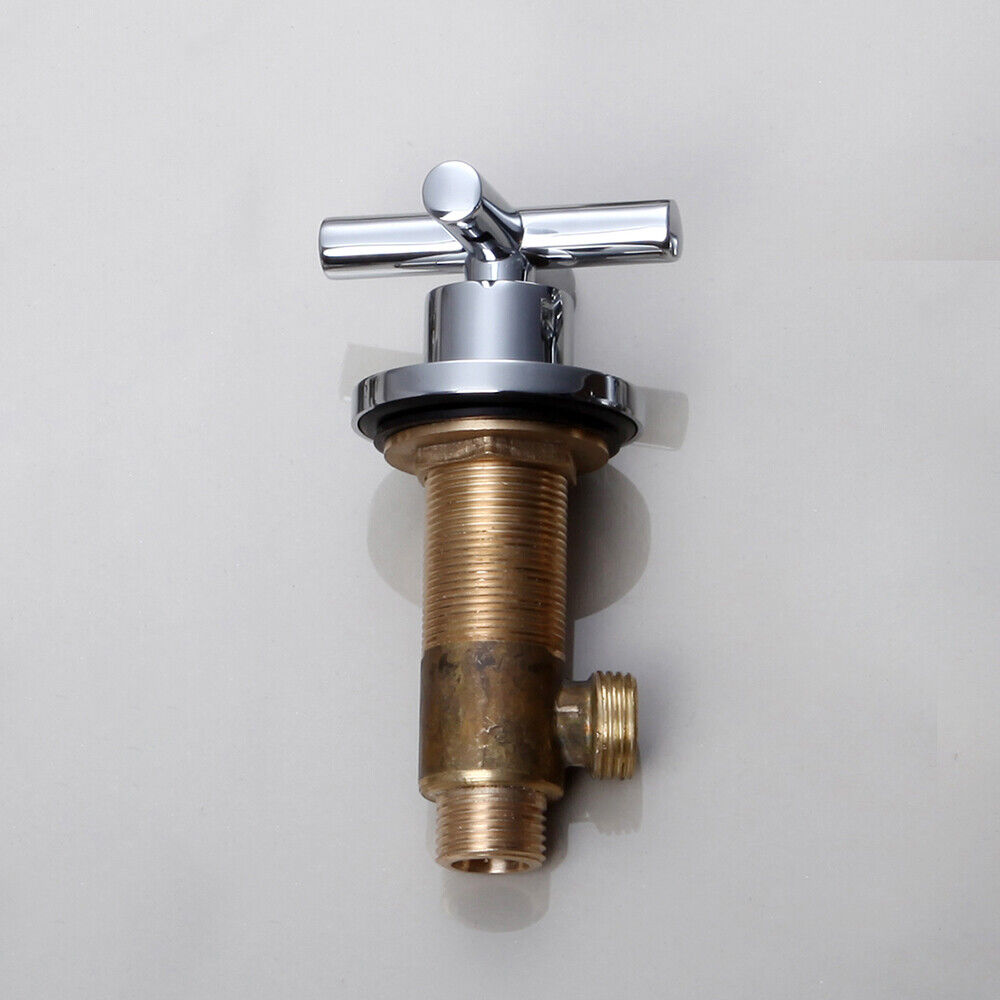 Elegant 3-piece surface-mounted chrome mixer tap