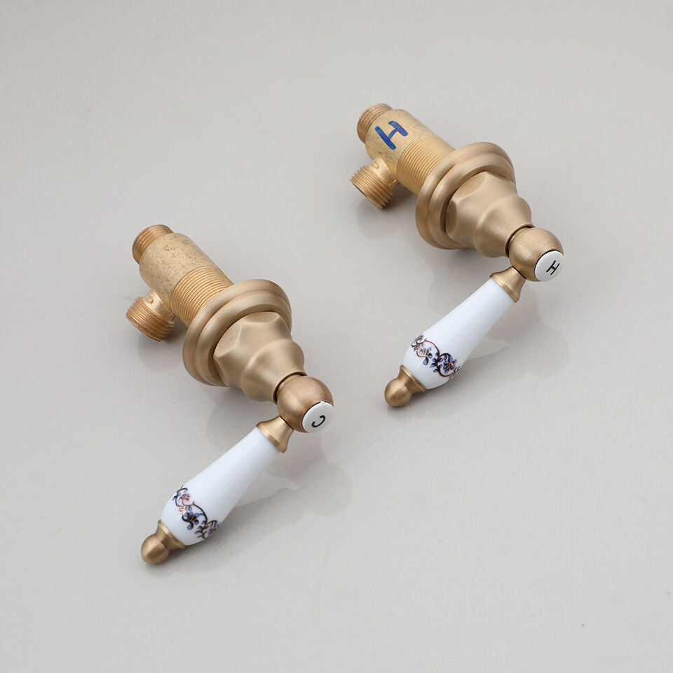 Bronze-colored nostalgic built-in washbasin tap