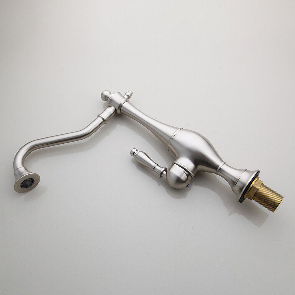 Beautiful tall brushed nickel mixer tap
