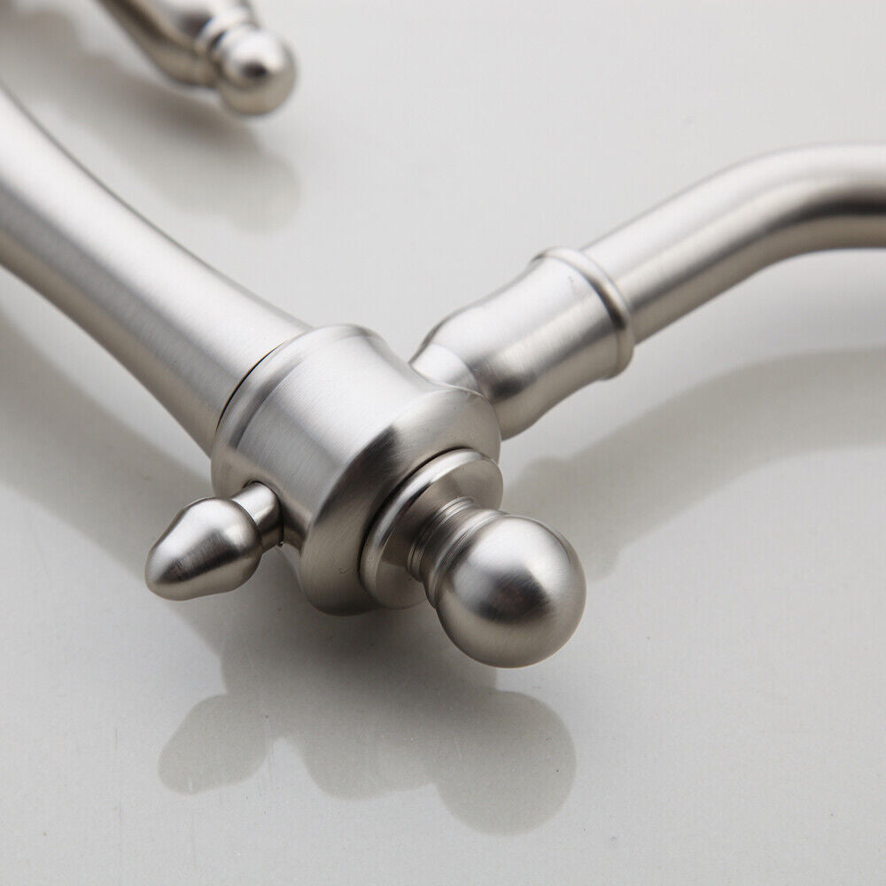Beautiful tall brushed nickel mixer tap