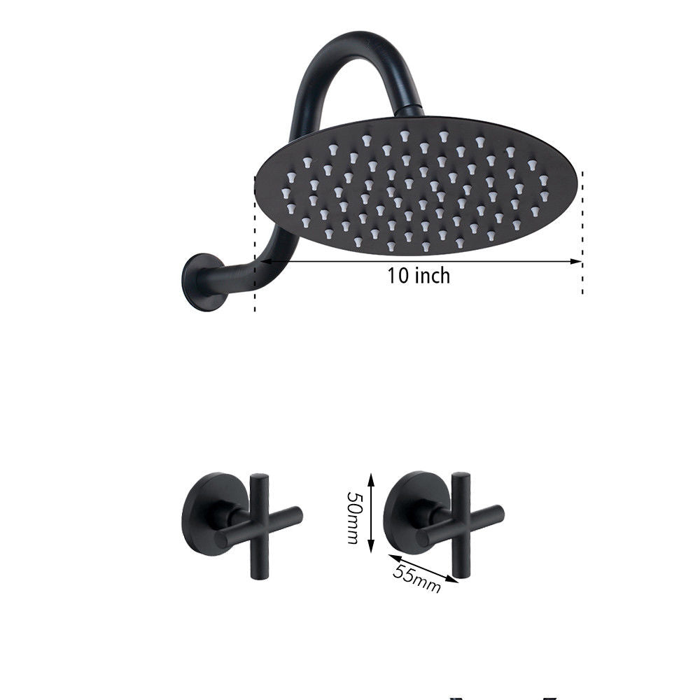 Mattschwarzes Duschset