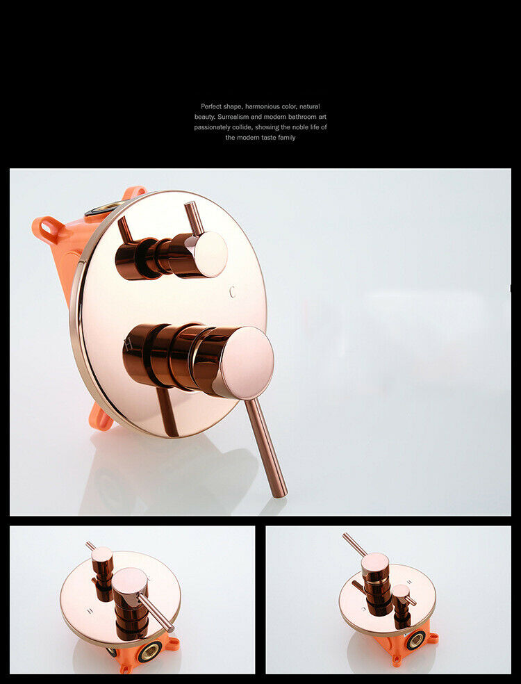 Rose gold built-in shower