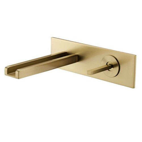 Matte gold wall tap