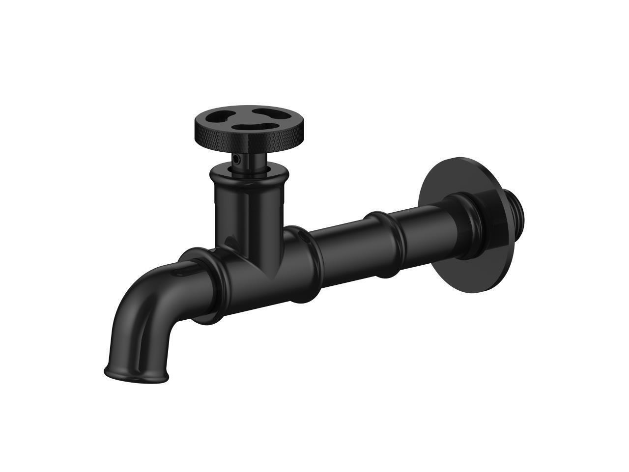 Industrieller schwarzer Kaltwasser-Wandhahn