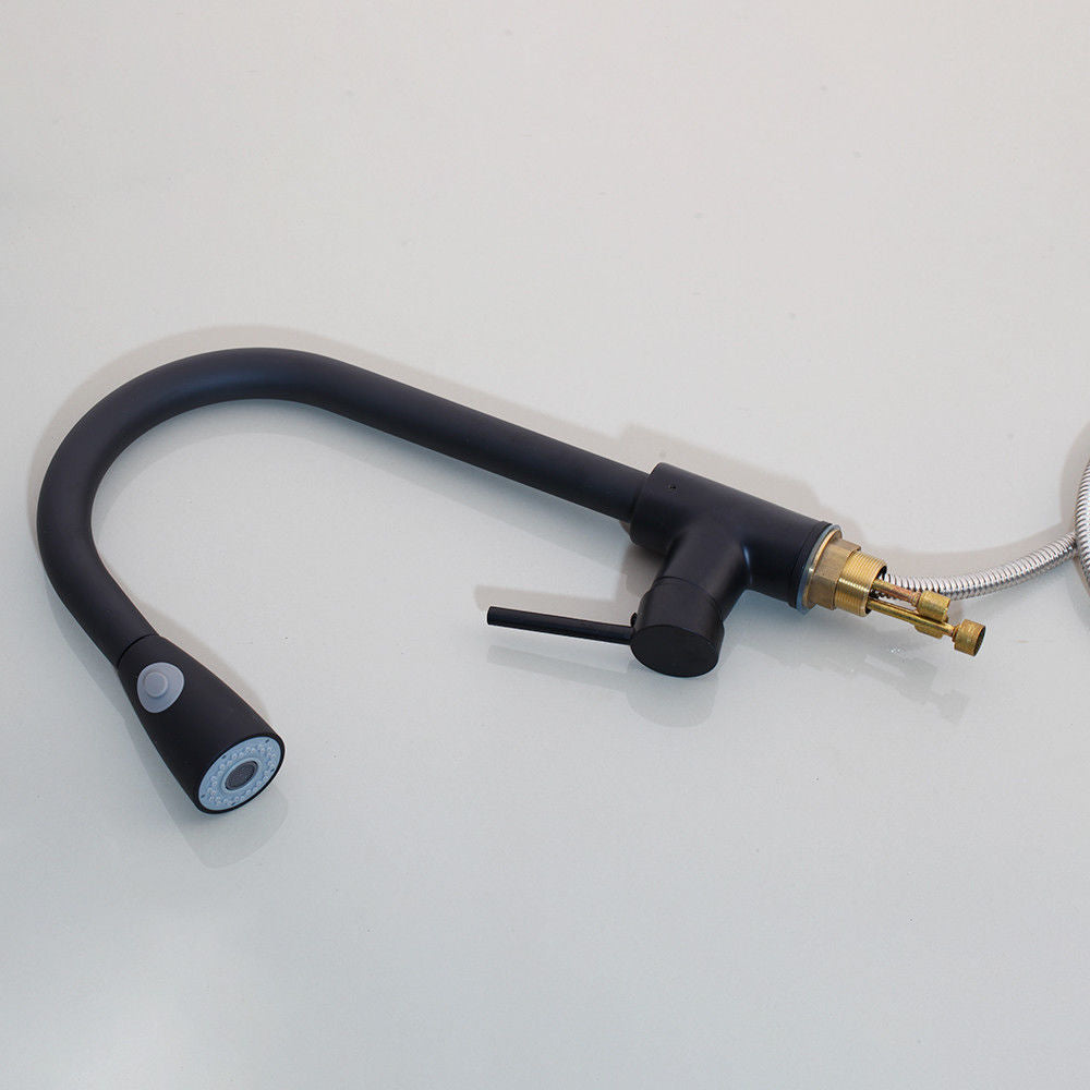 Matte black kitchen faucet