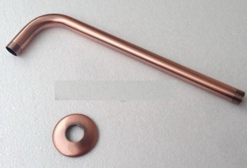 Shower rod / shower arm 320 MM long round design for wall mounting copper version
