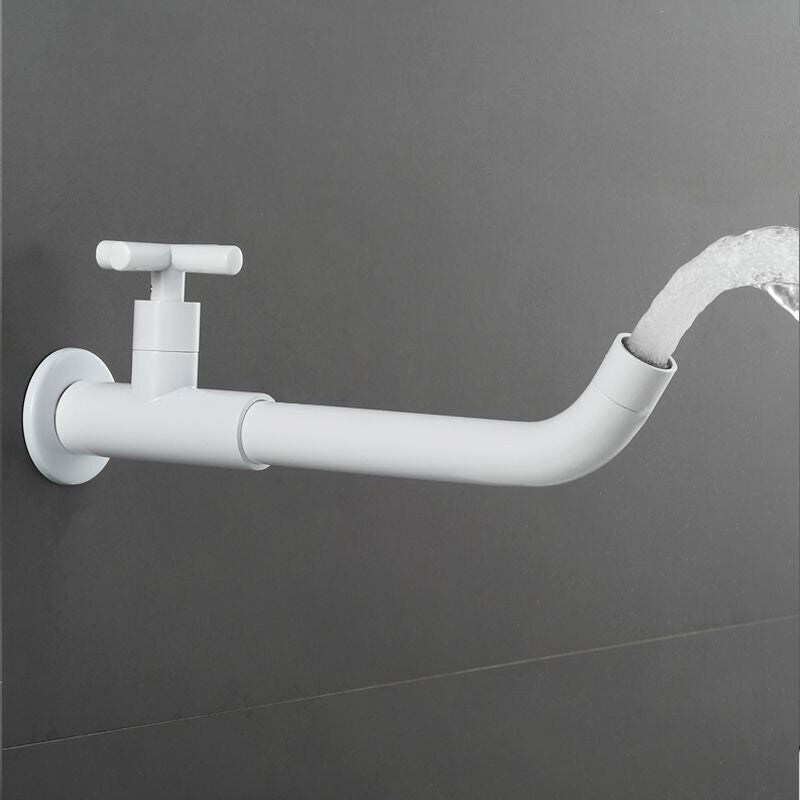 Eleganter weißer Kaltwasser-Wandhahn