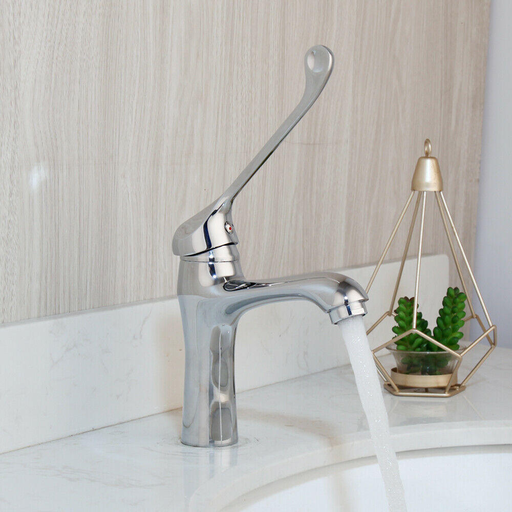 Chrome elbow mixer tap