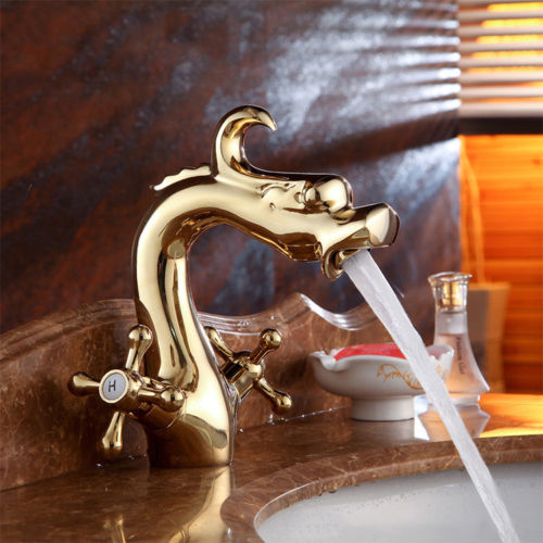 Golden dragon faucet