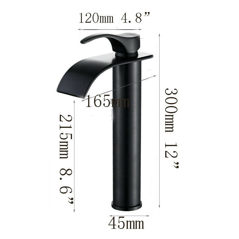 Black waterfall tap
