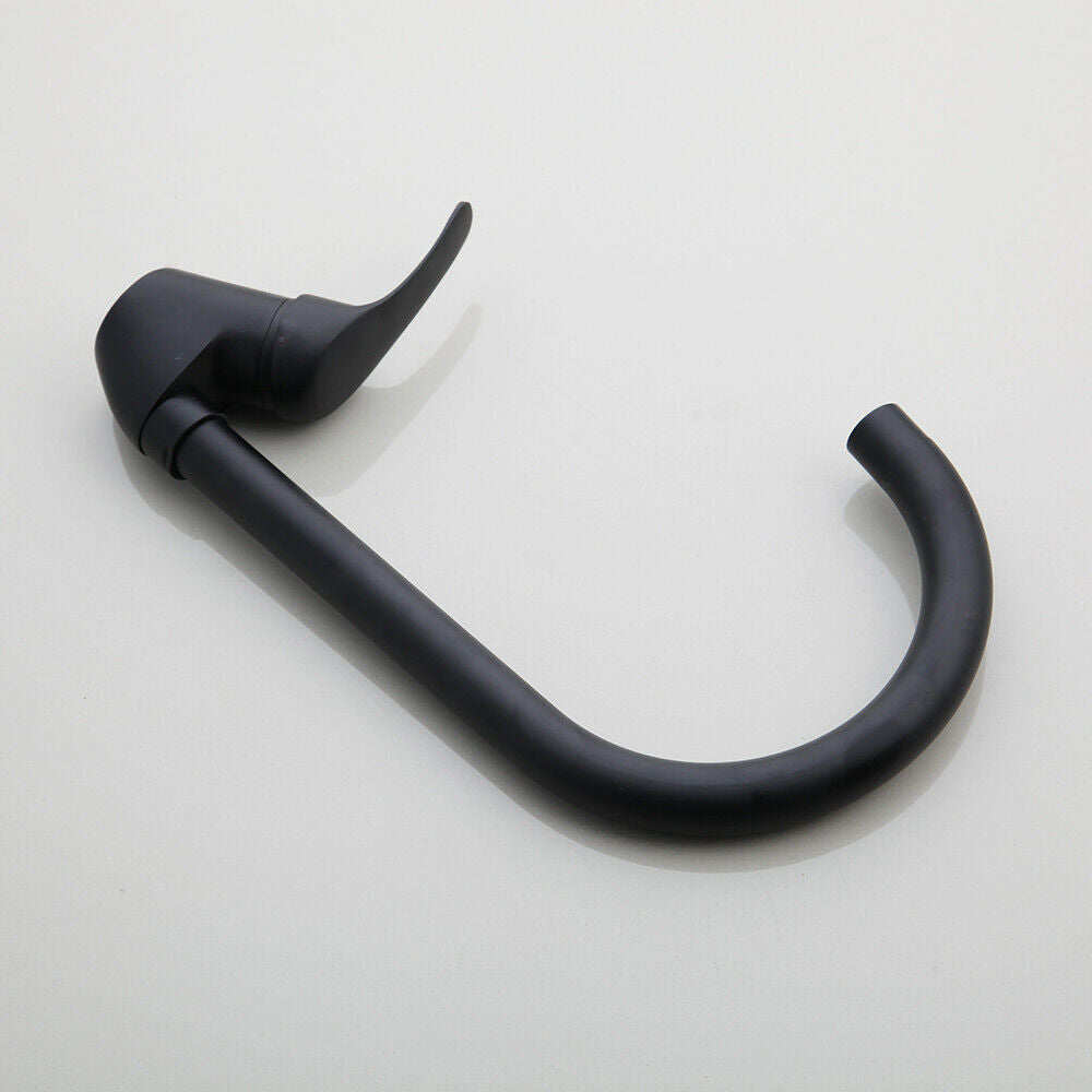 Black swivel kitchen faucet
