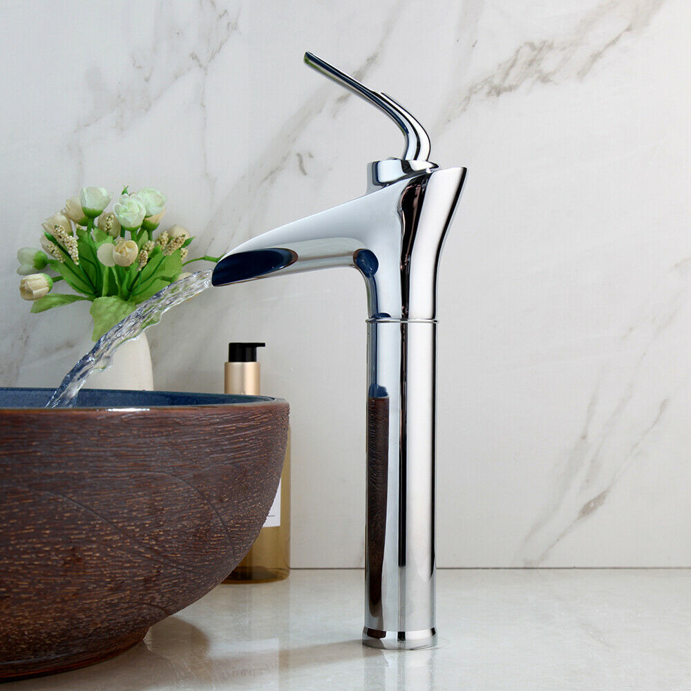 Chrome waterfall tap mixer tap design