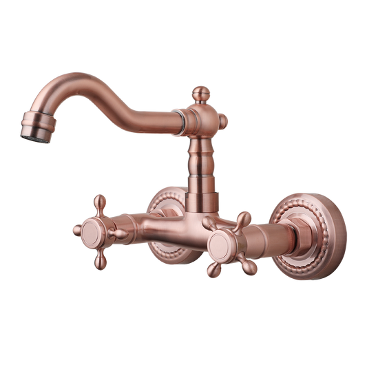Kupferfarbene Messing-Mischbatterie im Landhausstil