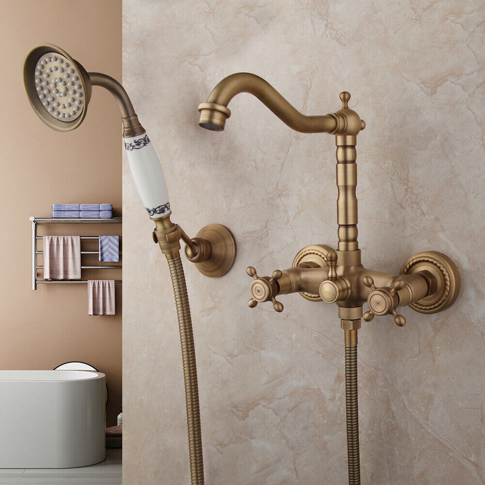 Bronzefarbener Landhaus-Wandhahn