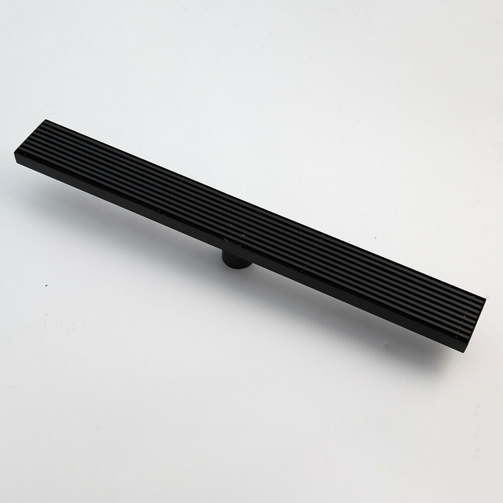 Black Shower Drain with Sleek Finish – 597 mm