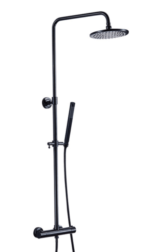 Mattschwarze Thermostatdusche