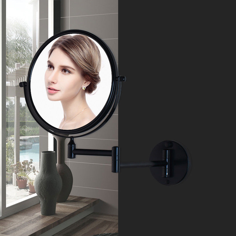 Matte black make-up mirror