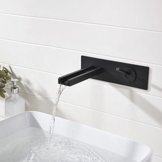 Matte black built-in tap
