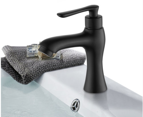 Cold water tap matt black