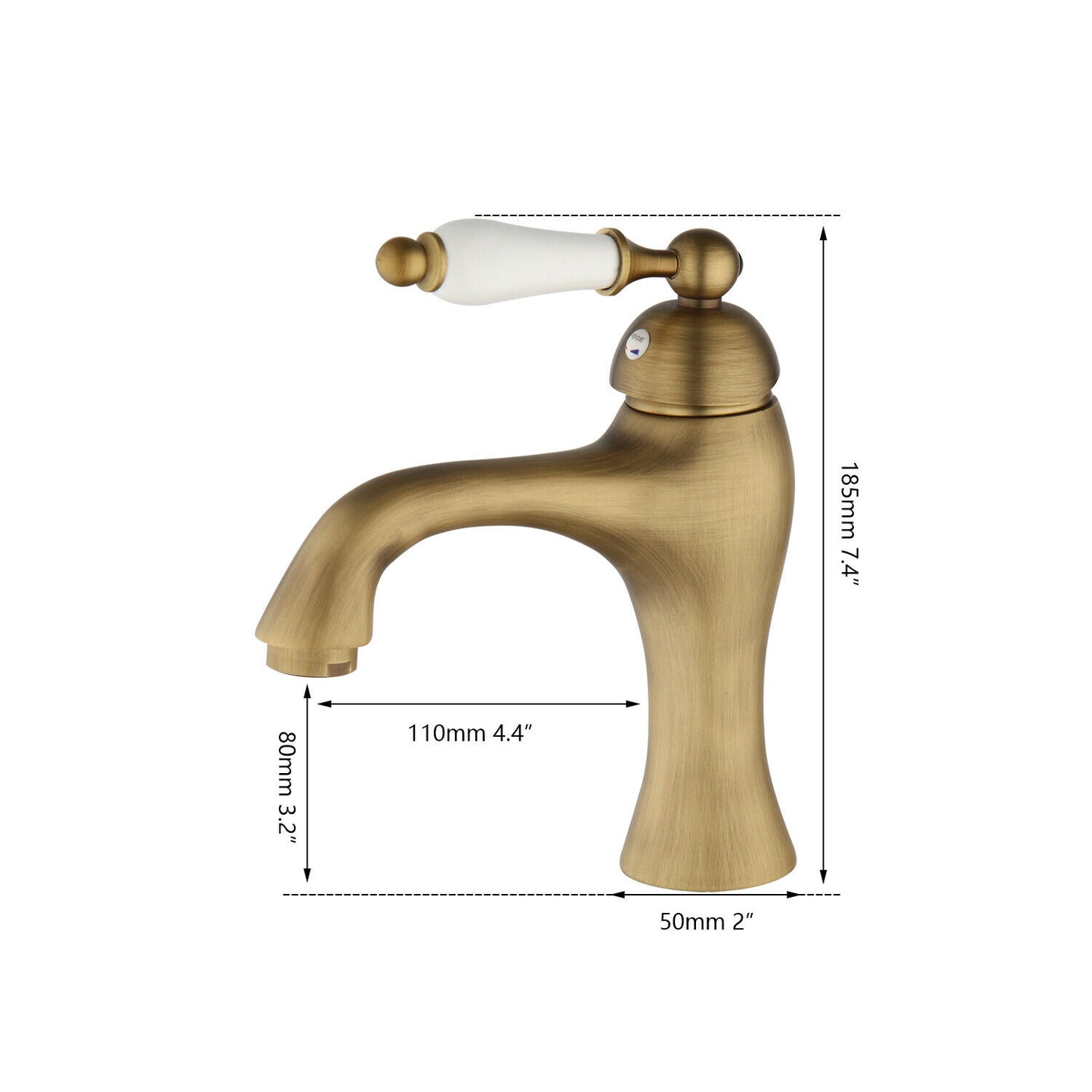Bronze-colored mixer tap