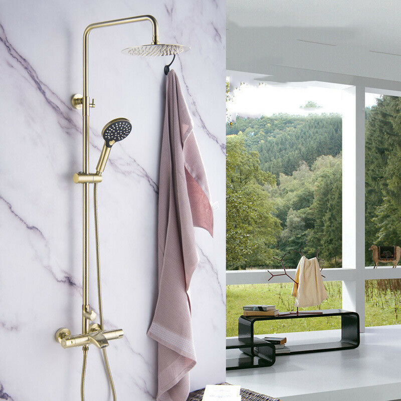 Thermostatic shower matt gold