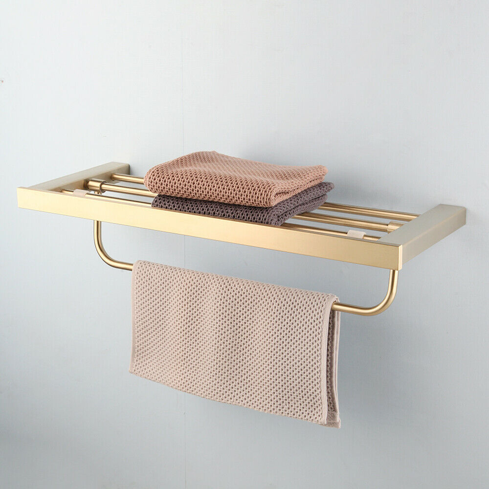 Matte gold towel rack