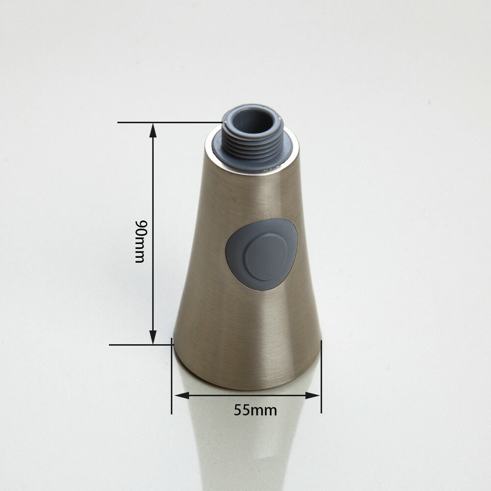 Brushed nickel spray head for kitchen faucet