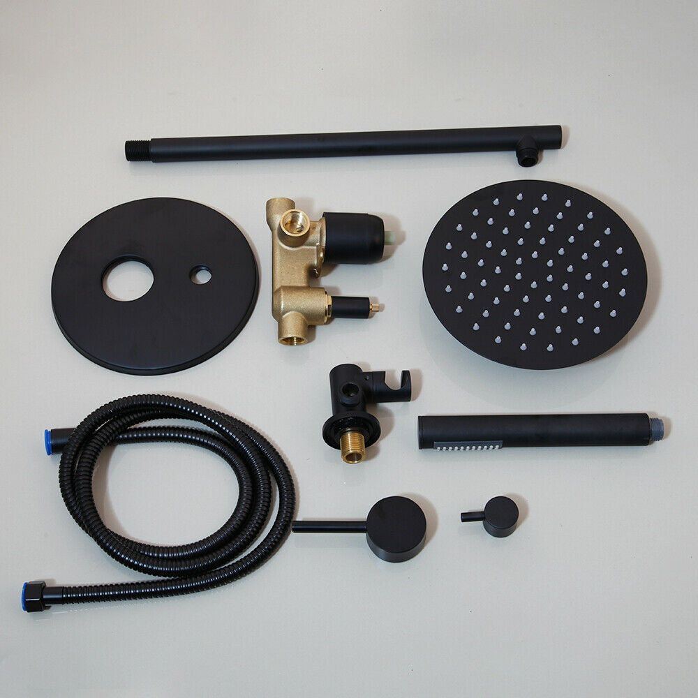 Mattschwarze Einbaudusche