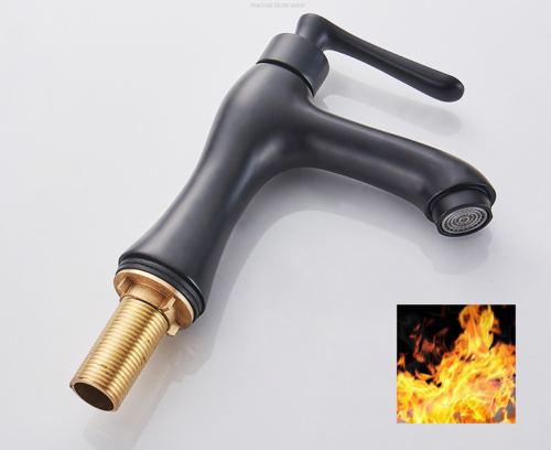 Kaltwasserhahn mattschwarz