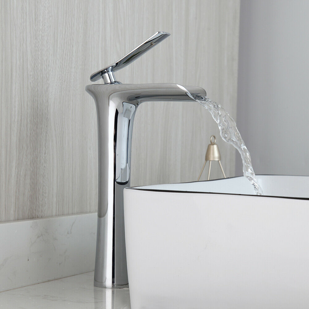 Elegant chrome waterfall tap